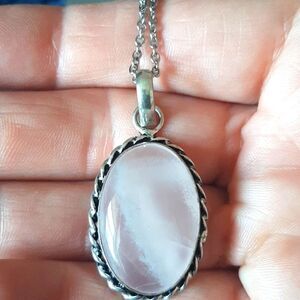 Rose Quartz Pendant Necklace